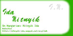 ida mitnyik business card